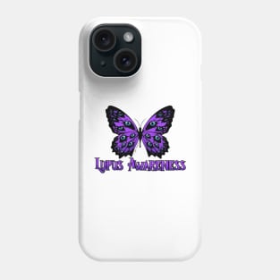 Hope, the Purple Butterfly for Lupus Awareness Phone Case