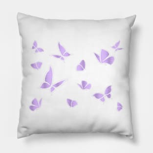 Metallic Purple Butterflies Pillow