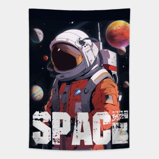 Space - Anime astronaut universe Lover Tapestry