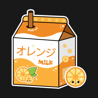 Kawaii Orange Milk T-Shirt