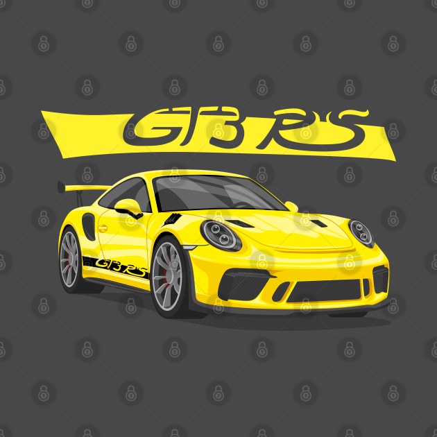 car gt3 rs 911 yellow edition by creative.z