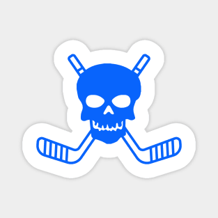 SKULL AND CROSSED HOCKEY STICKS Magnet