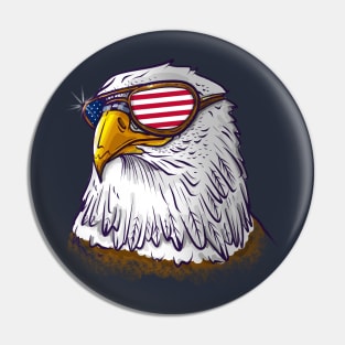 4th Of July American Eagle Pin