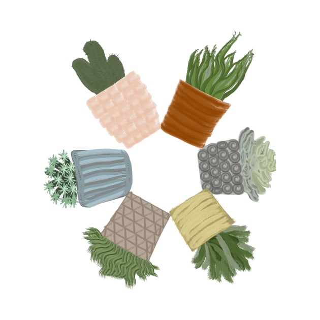 Succulents as a hexagon by Sci-Emily