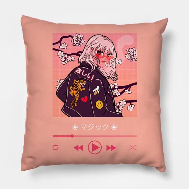 anime playlist Pillow by white.ink