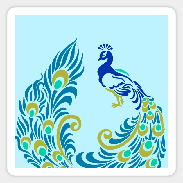 Beautiful Peacock Artwork Peacock Art Pegatina Teepublic Mx It's a common belief in india, that a peacock dances for two. beautiful peacock artwork