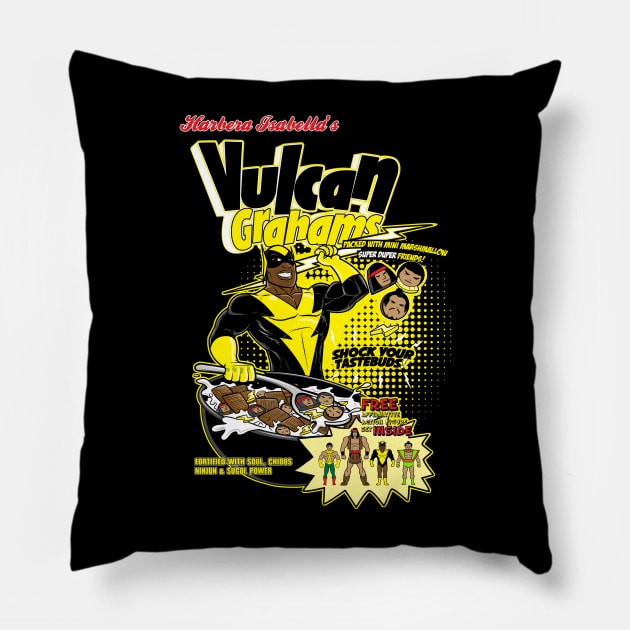 Black Vulcan-Vulcan Grahams Pillow by BlackActionTeesOnDemand