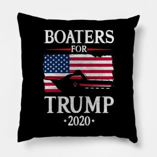 Boaters For Trump 2020 American Flag Graphic Art Pillow