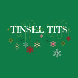 Tinsel Tits Beading with Hanging Snowflake Ornaments T-Shirt