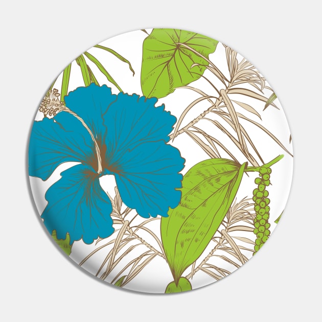 Tropical exotic flowers and leaves Pin by Olga Berlet