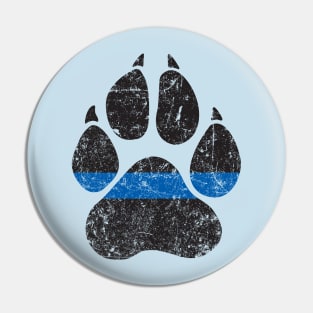 Thin Blue Line Paw Pin