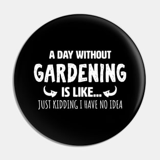 A Day Without Gardening Pin