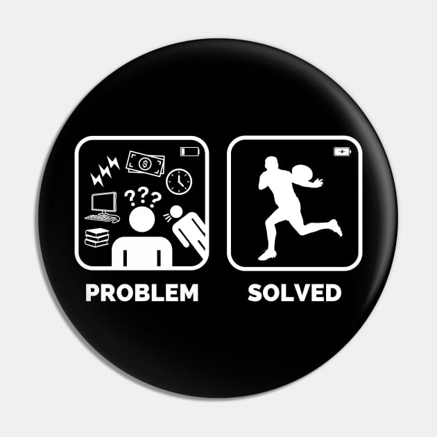 Problem solved Rugby Funny Meme Pin by Lottz_Design 