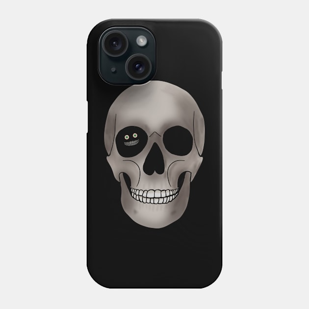 Even Happier On The Inside Skull Phone Case by HighwayForSouls