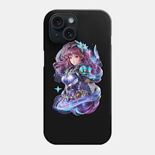 Cosmic Serenade: AI Anime Characters in Andromeda Phone Case