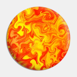 Liquid Hot Lava Marbleized Pattern Pin