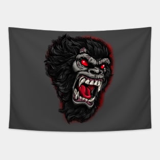 Angry Monkey Gorilla Face Tapestry