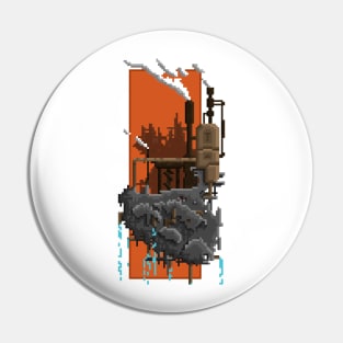 Pixel Landscape : Steam Factory Pin