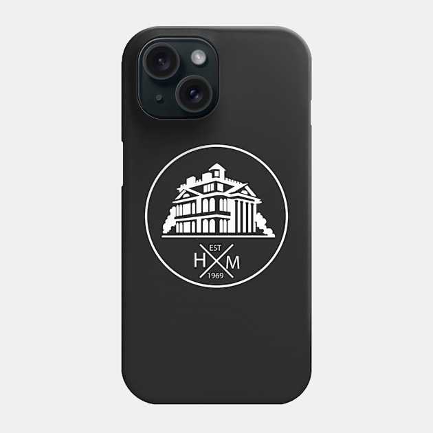 WHITE Haunted Mansion Logo Phone Case by ijsw