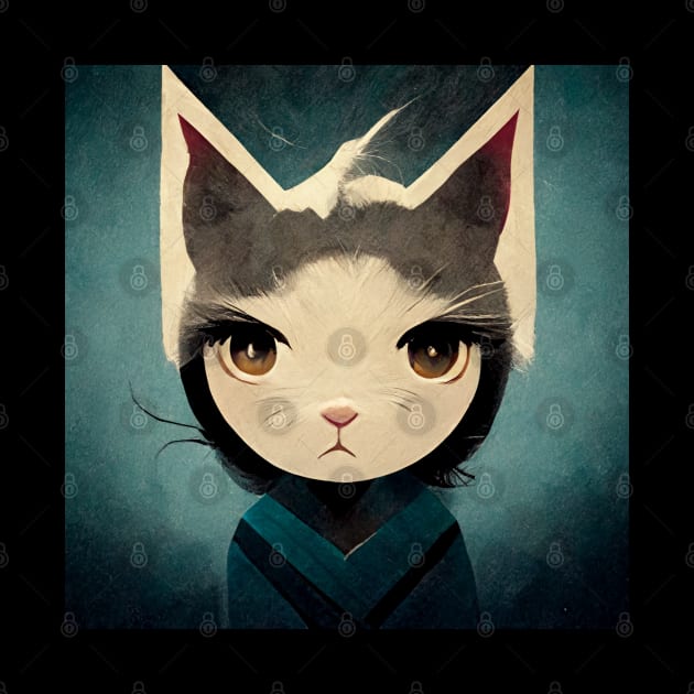 Cute cat anime style by S-Log