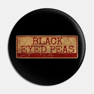 Aliska text red gold retro Black Eyed Peas Pin