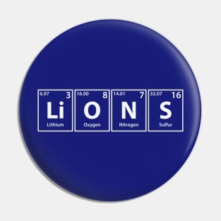 Lions (Li-O-N-S) Periodic Elements Spelling Pin