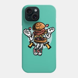 yummy burger cartoon Phone Case