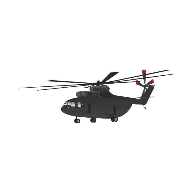 Black Heavy Helicopter Mi-26 by NorseTech