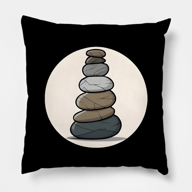 STONE ROCK BALANCING Pillow by ThesePrints