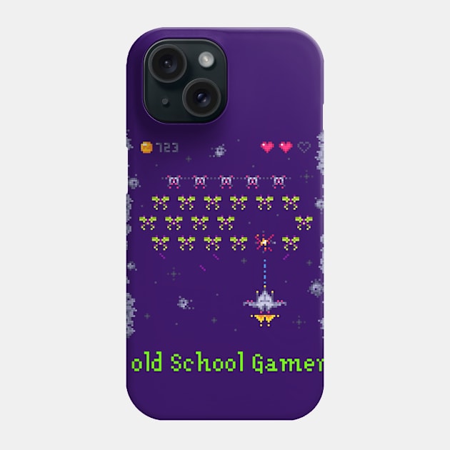 Retro Arcade Space Ship Video Game Phone Case by AlondraHanley