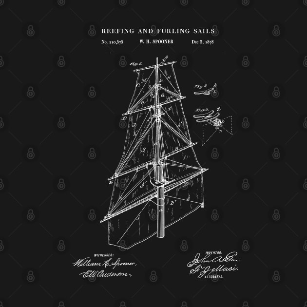 Sailing Ship Sail Patent 1878 by MadebyDesign