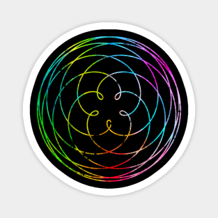 Rainbow Pentagram of Venus Magnet