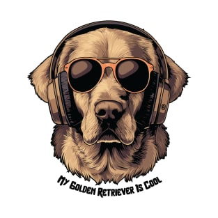Cool Dogs - Sounds and Shade - Golden Retriever T-Shirt