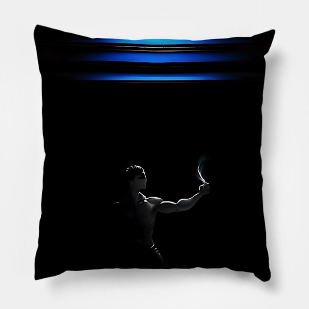 Ballet Warrior  Modern Art AI Generated Image Pillow by Khala