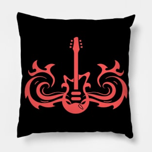 Guitar Tattoo Art Design Pillow