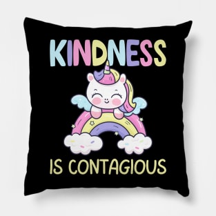 Kindness is Contagious Unicorn Pillow