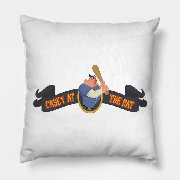 Casey At The Bat Pillow by VirGigiBurns