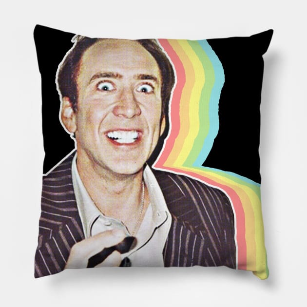 Crazy Nic Cage Pillow by DankFutura