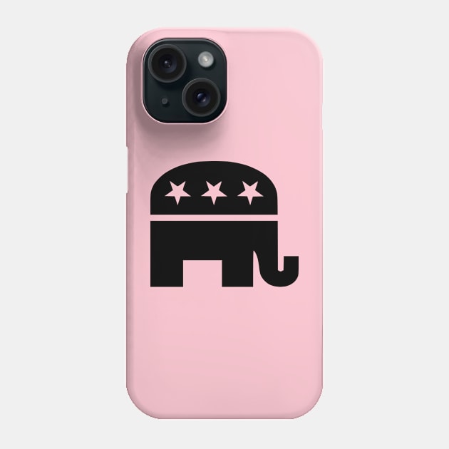 Republican Elephant Black Phone Case by mplusshift2