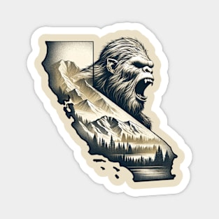 California Wilds: Bigfoot's Call - Double Exposure Art Magnet