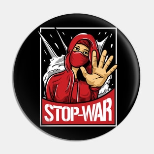 Stop war in the world Pin