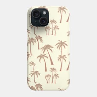 Chocolate palms on beige happiness: an exquisite background Phone Case