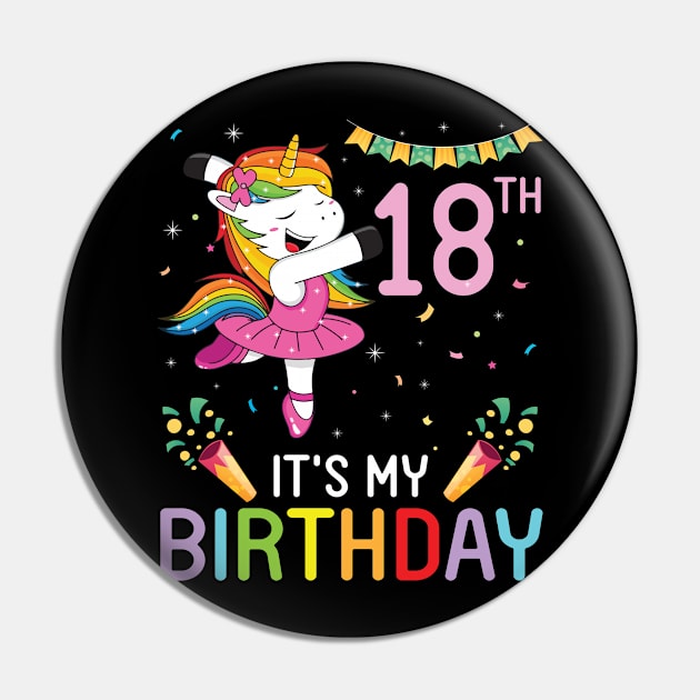 Unicorn Dancing Congratulating 18th Time It's My Birthday 18 Years Old Born In 2003 Pin by bakhanh123