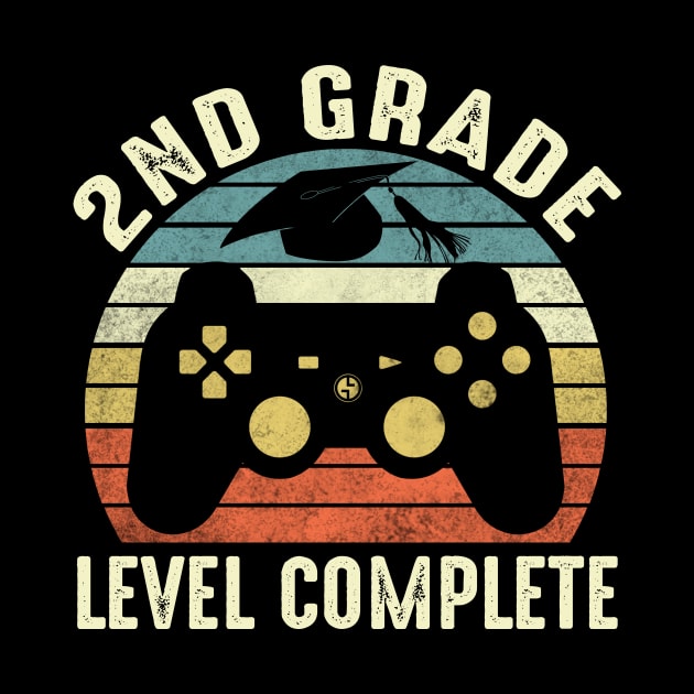 2nd Grade Level Complete Funny Gamer Shirt Last Day of School 2020 Graduation by FONSbually