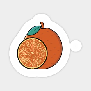 Orange Fruit vector icon illustration. Food nature icon design concept. Fresh fruit, Healthy food, Health protection, Natural fruits, Body freshness, Organic food. Magnet