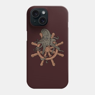 Monster Octopus with Ship Helm Phone Case