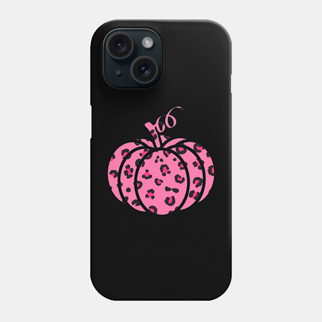 Pink Leopard Pumpkin Cheetah Pumpkin - Halloween Thanksgiving Phone Case by HappyGiftArt