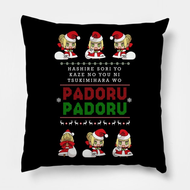 Padoru Padoru Pillow by Merch Sloth