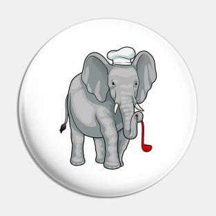 Elephant Cook Chef hat Pin