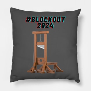 #blockout2024 blockout free palestine all eyes on rafa Pillow